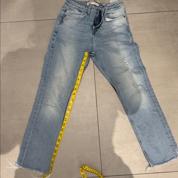Zara raw hem distressed jeans 4 36 - Picture 7 of 7
